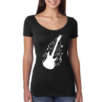 Guitar Music Rock Musical Instrument Women's Triblend Scoop T-shirt | Artistshot