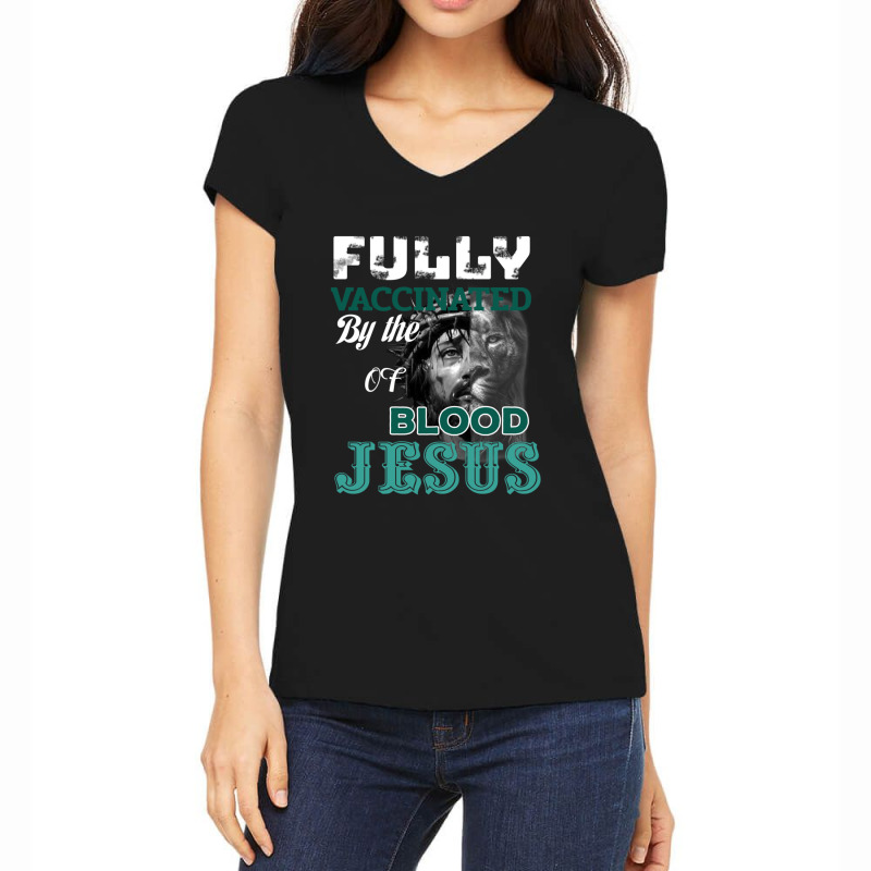 Fully Vaccinated Women's V-Neck T-Shirt by SuzanneElaineSehorn | Artistshot