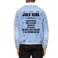 Super July Girl Unisex Sherpa-lined Denim Jacket | Artistshot