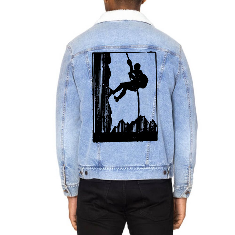 Adventure Clambing Unisex Sherpa-lined Denim Jacket | Artistshot