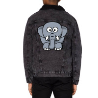 Kids Elephant Unisex Sherpa-lined Denim Jacket | Artistshot