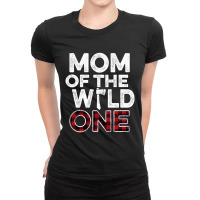 Mom Of The Wild One Lumberjack First Birthday Baby Shower Ladies Fitted T-shirt | Artistshot