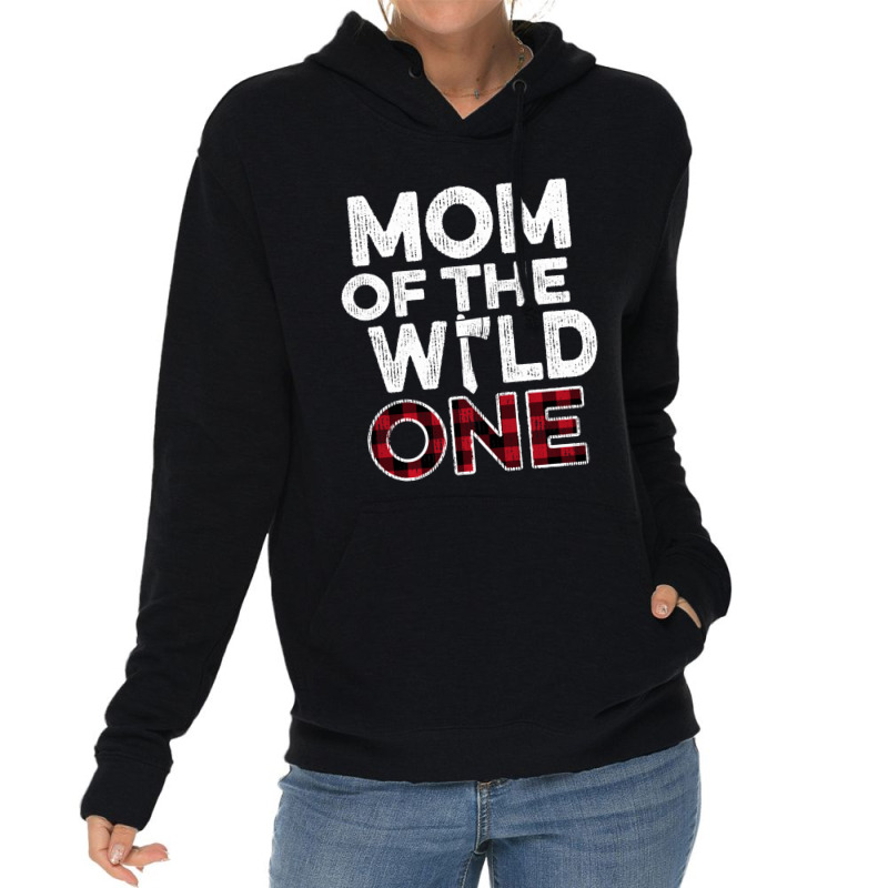 Mom Of The Wild One Lumberjack First Birthday Baby Shower Lightweight Hoodie by yumgaugeteuda | Artistshot