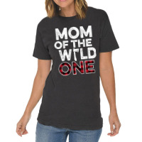 Mom Of The Wild One Lumberjack First Birthday Baby Shower Vintage T-shirt | Artistshot