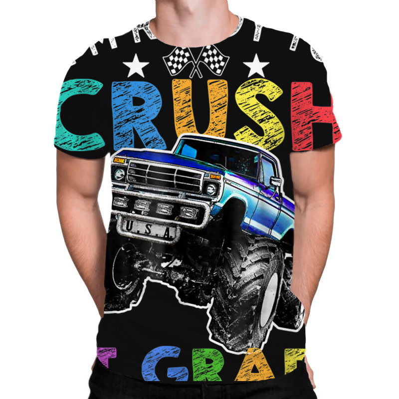 Funny I'm Ready To Crush 1st Grade Monster Truck Back To Sch All Over Men's T-shirt | Artistshot