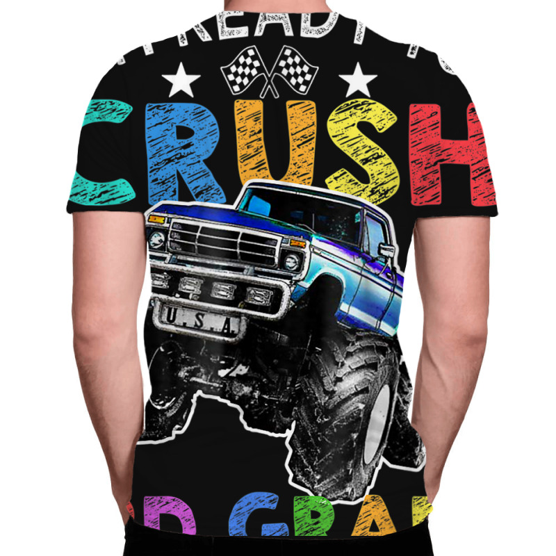Funny I'm Ready To Crush 3rd Grade Monster Truck Back To Sch All Over Men's T-shirt | Artistshot