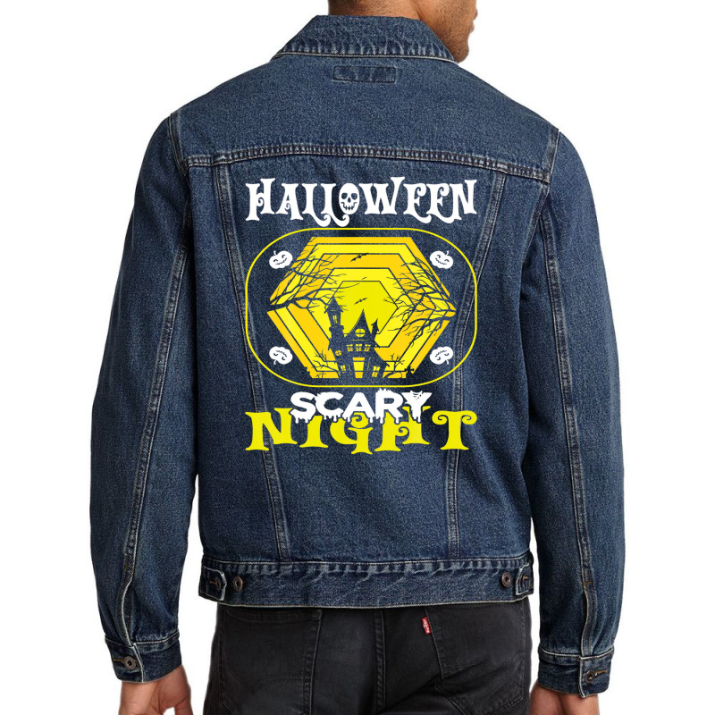 Halloween Scary Night Costume Men Denim Jacket | Artistshot