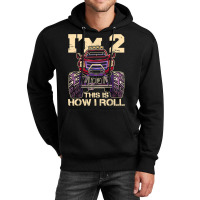 Funny Kids Monster Truck 2nd Birthday Party  Gift Unisex Hoodie | Artistshot