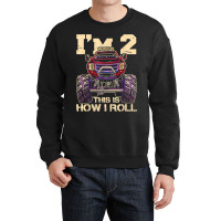 Funny Kids Monster Truck 2nd Birthday Party  Gift Crewneck Sweatshirt | Artistshot