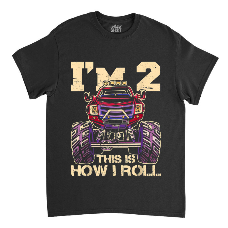 Funny Kids Monster Truck 2nd Birthday Party  Gift Classic T-shirt | Artistshot