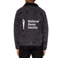 National Honor Society Scholastic Torch Unisex Sherpa-lined Denim Jacket | Artistshot