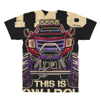 Funny Kids Monster Truck 8th Birthday Party  Gift All Over Men's T-shirt | Artistshot