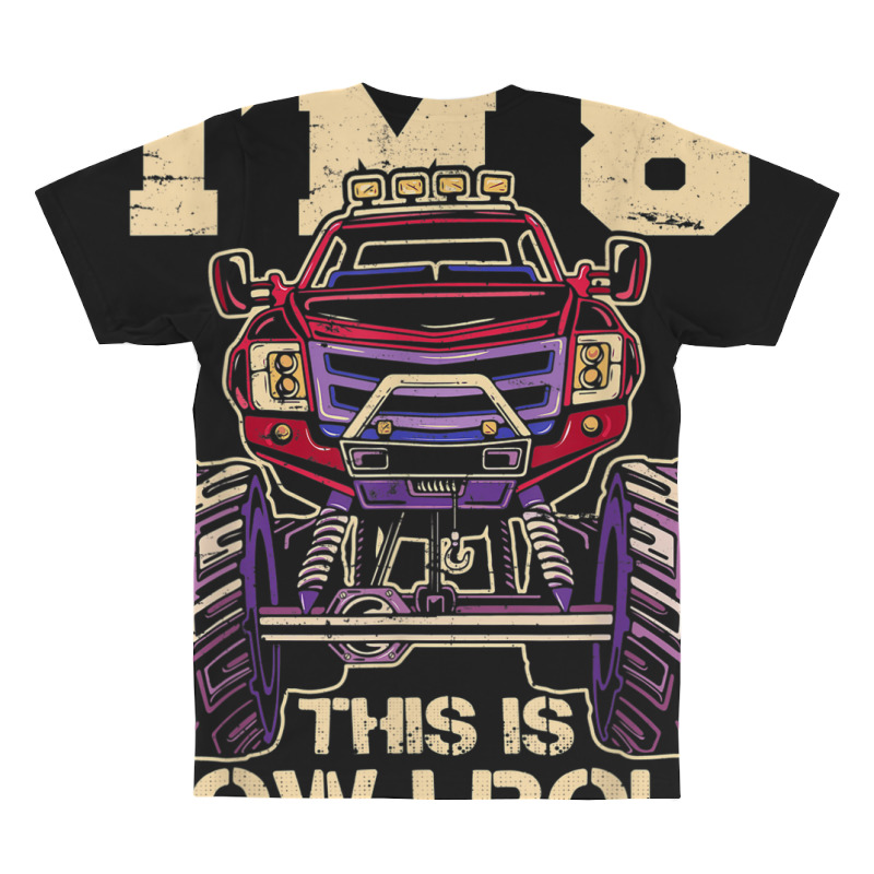 Funny Kids Monster Truck 8th Birthday Party  Gift All Over Men's T-shirt | Artistshot