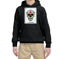 La Calavera Lottery Gift The Skull Card Mexican Lottery Youth Hoodie | Artistshot