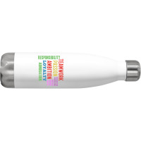 Teamwork Word Cloud Stainless Steel Water Bottle | Artistshot