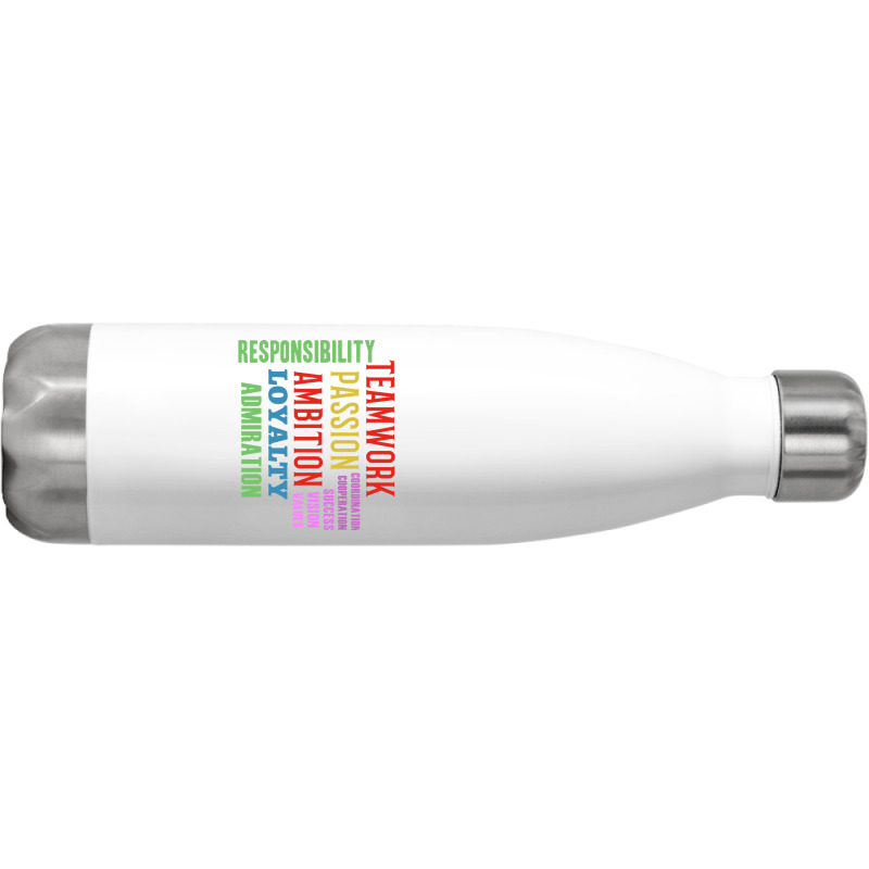 Teamwork Word Cloud Stainless Steel Water Bottle | Artistshot