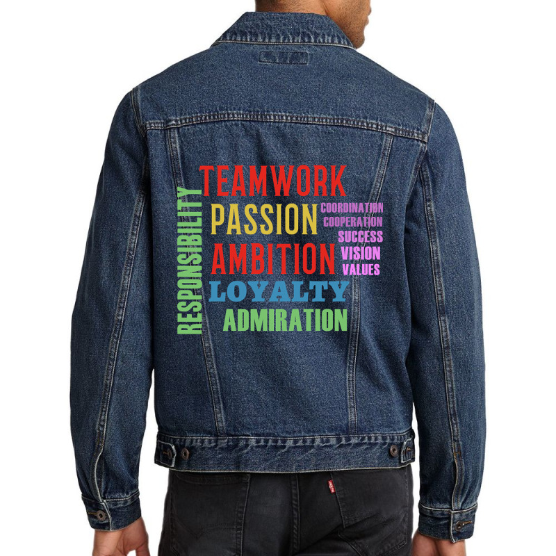 Teamwork Word Cloud Men Denim Jacket | Artistshot