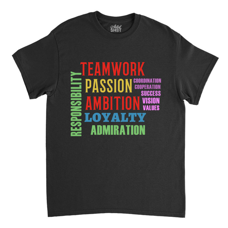 Teamwork Word Cloud Classic T-shirt | Artistshot