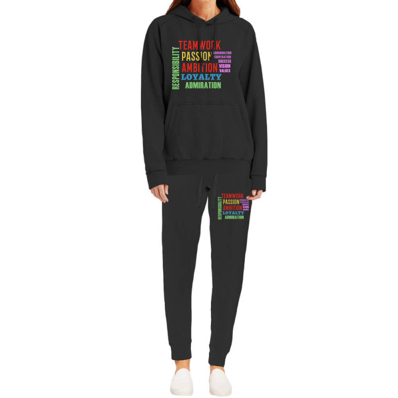 Teamwork Word Cloud Hoodie & Jogger Set | Artistshot