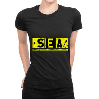 Sea Seatac Seattle Tacoma Airport Code Taxiway Sign Vintage Ladies Fitted T-shirt | Artistshot