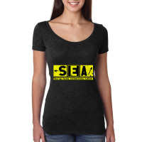 Sea Seatac Seattle Tacoma Airport Code Taxiway Sign Vintage Women's Triblend Scoop T-shirt | Artistshot