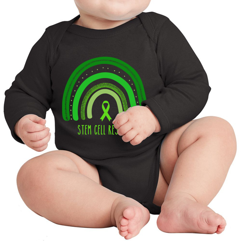 Stem Cell Research Rainbow Awareness Warrior Long Sleeve Baby Bodysuit by Jankonen637 | Artistshot