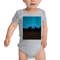 Mountain At Night Baby Bodysuit | Artistshot