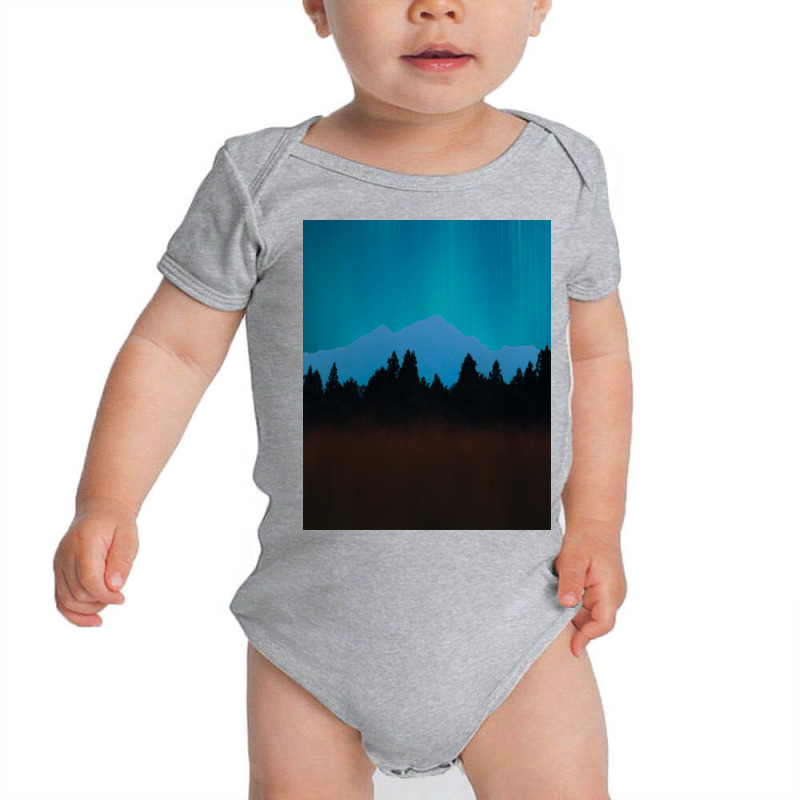 Mountain At Night Baby Bodysuit | Artistshot