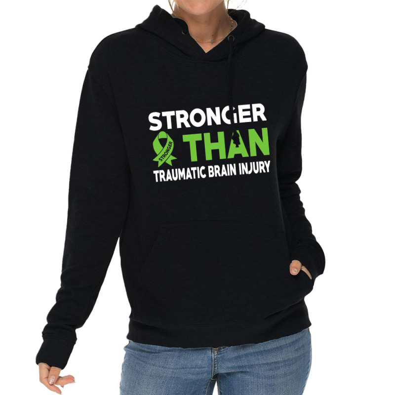 Stronger Than Traumatic Brain Injury Awareness Warrior Lightweight Hoodie | Artistshot