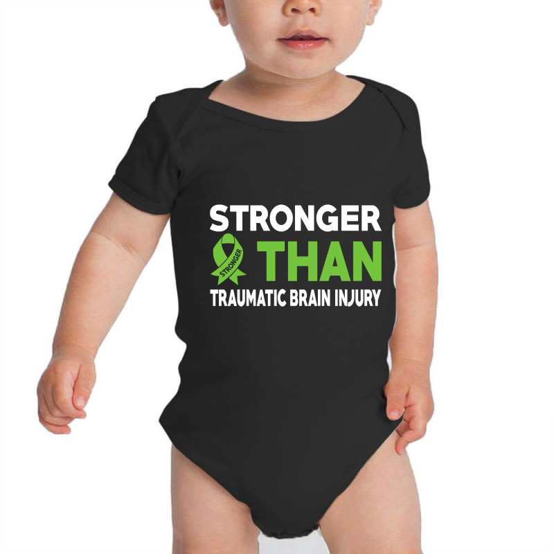 Stronger Than Traumatic Brain Injury Awareness Warrior Baby Bodysuit | Artistshot