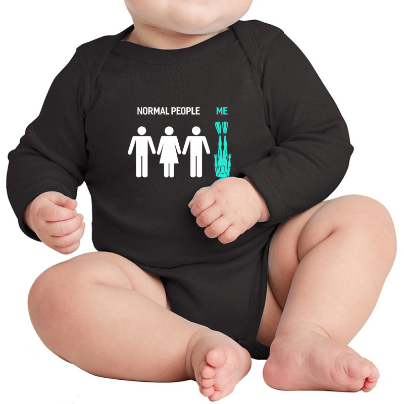 Normal People Me Scuba Diving Scuba Diving Long Sleeve Baby Bodysuit by sulzvelundv | Artistshot