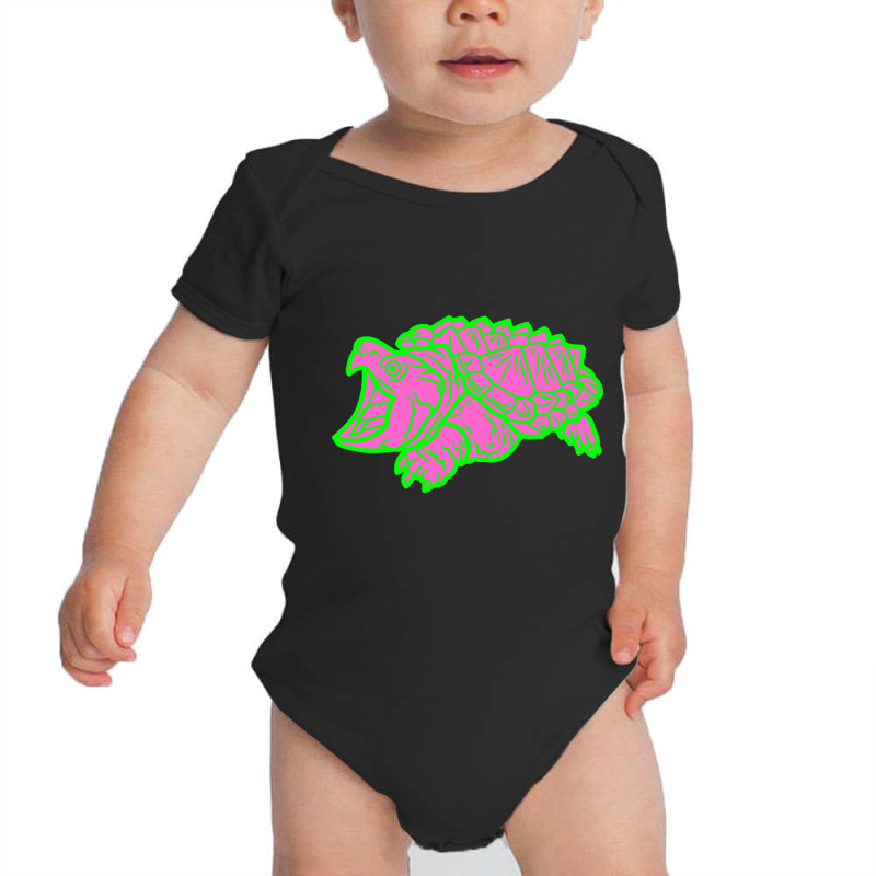 Alligator Snapping Turtle - Reptile - Wildlife - Animal Bite Baby Bodysuit | Artistshot