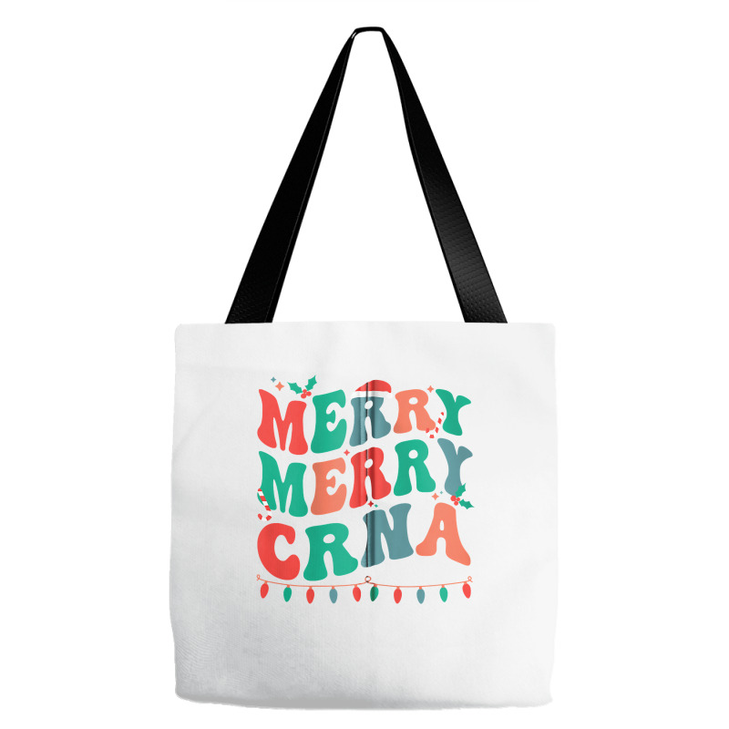 Merry Certified Registered Nurse Anesthetist Christmas Zip Hoodie Tote Bags | Artistshot