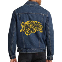 Alligator Snapping Turtle - Reptile - Wildlife - Japanese Style - Bitt Men Denim Jacket | Artistshot