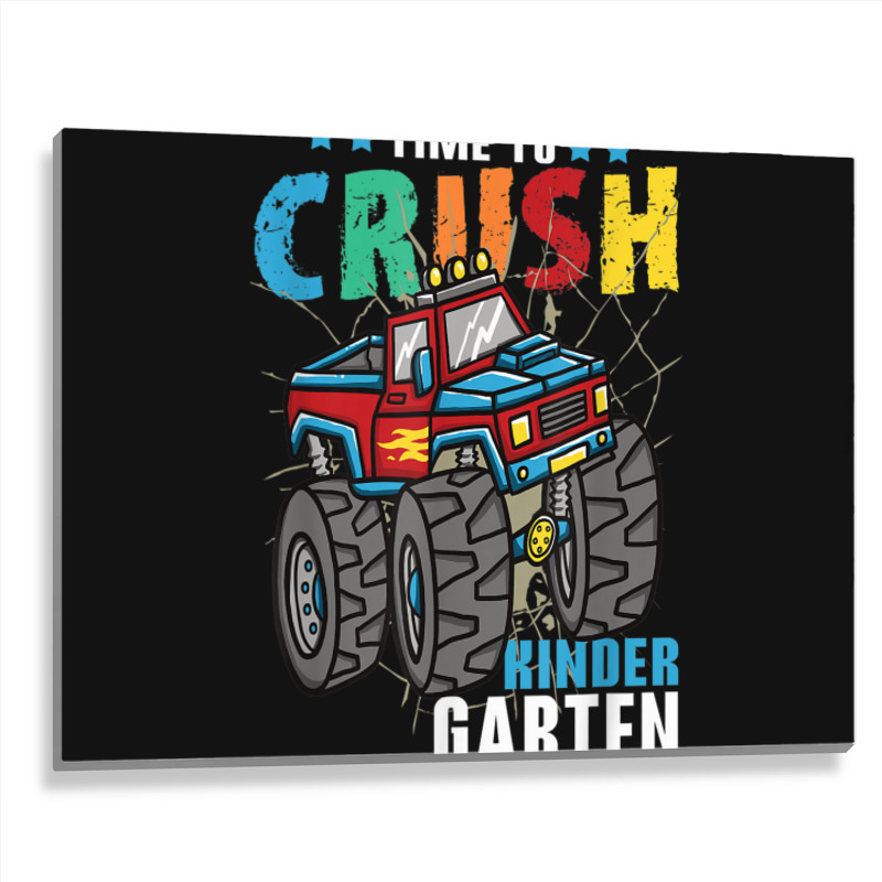 Ready To Crush Kindergarten Kids Monster Truck Shirt Boys Metal Print ...