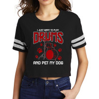 Pet Dog Drummer Drumsticks Gift Music Drums Scorecard Crop Tee | Artistshot