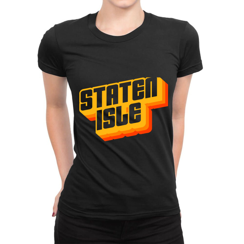 Staten Island Groovy Ladies Fitted T-Shirt by Jerhogen528 | Artistshot