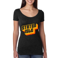 Staten Island Groovy Women's Triblend Scoop T-shirt | Artistshot