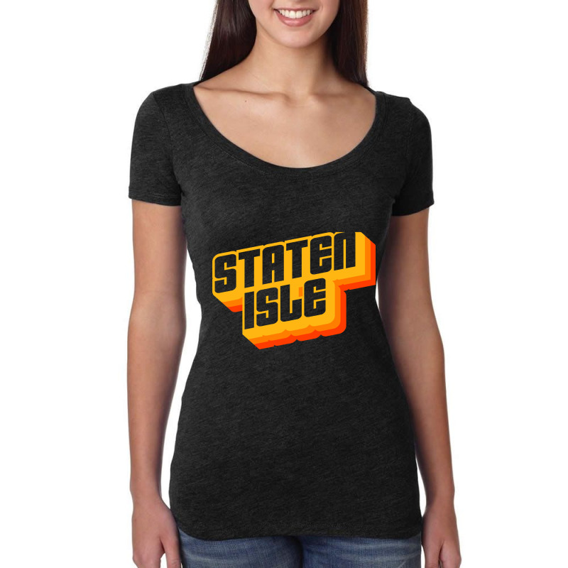 Staten Island Groovy Women's Triblend Scoop T-shirt by Jerhogen528 | Artistshot