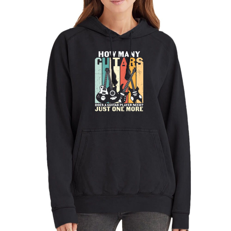 Retro How Many Guitar Just One More Guitarist Instrument Fan Vintage Hoodie | Artistshot