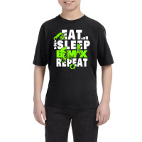 Eat Sleep Bmx Repeat Funny Bicycle Gift Motocross Youth Tee | Artistshot