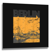 Vintage 70s Style Berlin Germany Metal Print Square | Artistshot