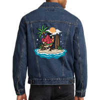 Watermelon Beach Men Denim Jacket | Artistshot