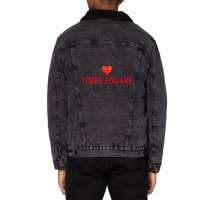 Times Square Unisex Sherpa-lined Denim Jacket | Artistshot