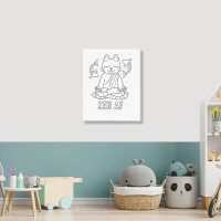 Zen Af Funny Meditating Cat Spiritual Yoga Gift For Women Portrait Canvas Print | Artistshot