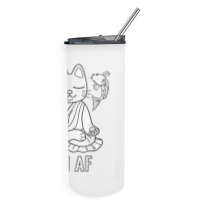 Zen Af Funny Meditating Cat Spiritual Yoga Gift For Women Skinny Tumbler | Artistshot