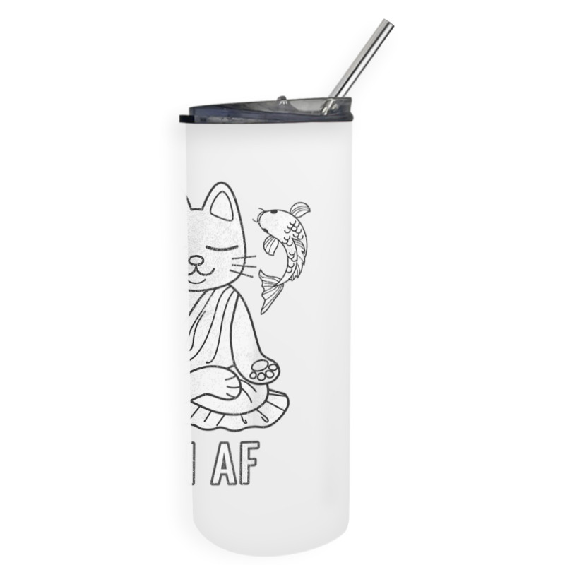 Zen Af Funny Meditating Cat Spiritual Yoga Gift For Women Skinny Tumbler | Artistshot