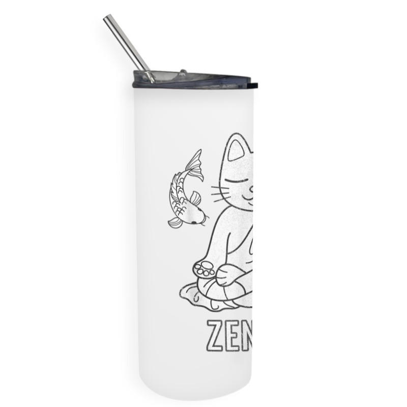 Zen Af Funny Meditating Cat Spiritual Yoga Gift For Women Skinny Tumbler | Artistshot