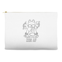 Zen Af Funny Meditating Cat Spiritual Yoga Gift For Women Accessory Pouches | Artistshot