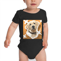 Cute Brown Dog Vector Baby Bodysuit | Artistshot